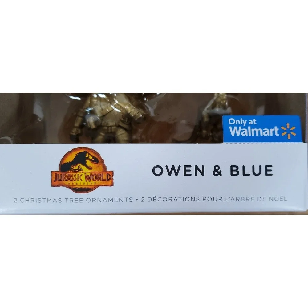 Owen & Blue GOLDEN Jurassic World Hallmark Ornaments Funko POP Walmart Exclusive
